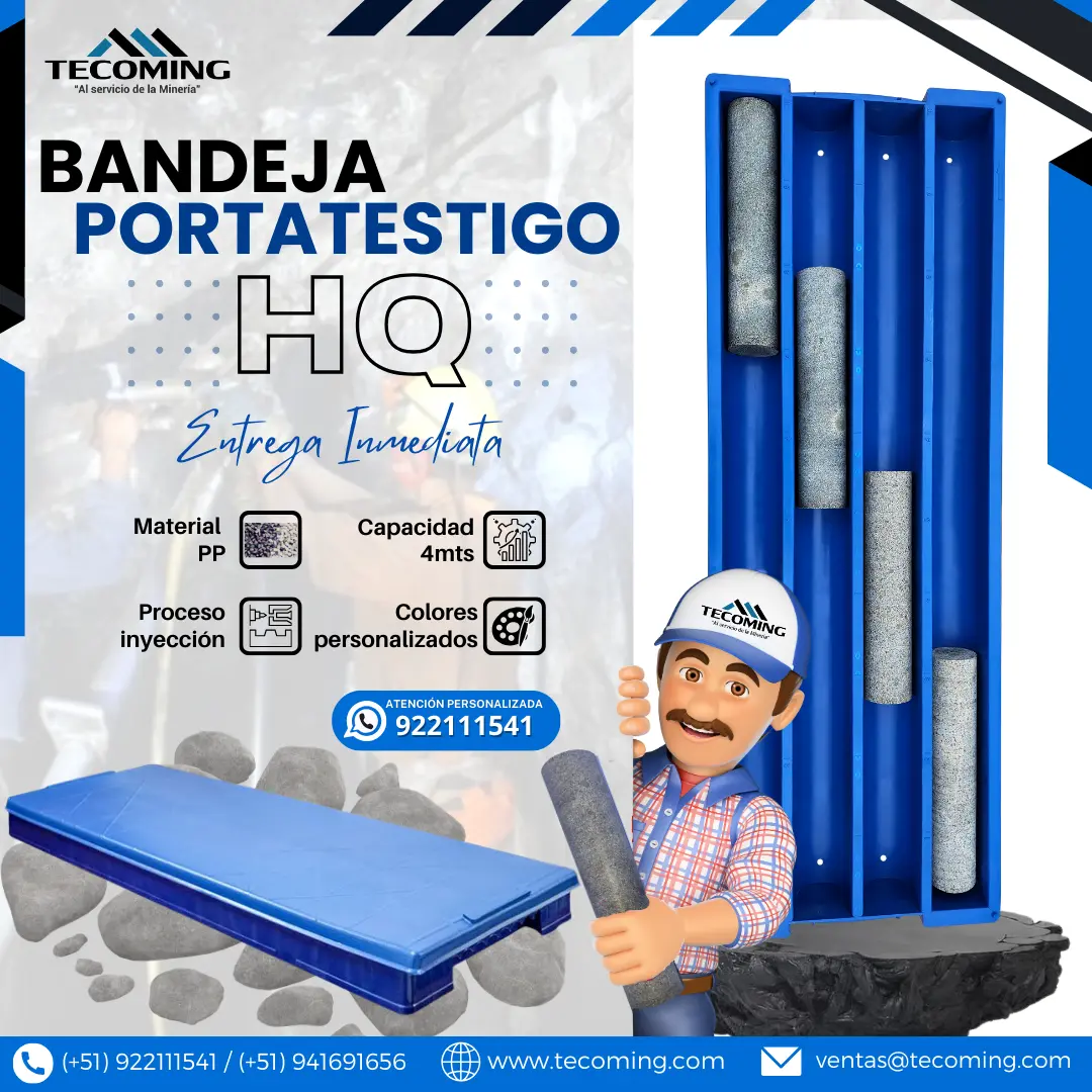 BANDEJAS HQ PARA NÚCLEOS DE PERFORACIÓN EN MINERÍA