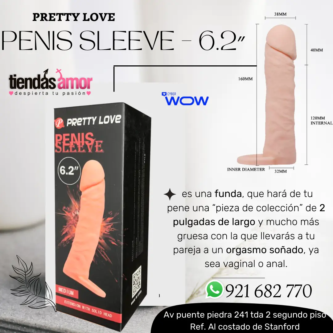 Funda Penis Sleeve 6.2 de pene es grueso se ve y se siente 