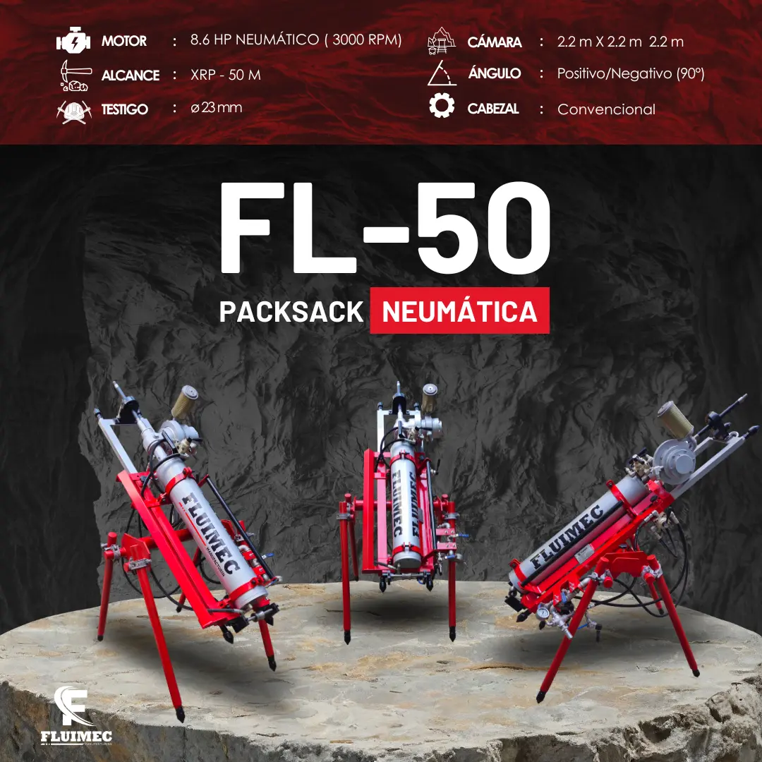 PACKSACK NEUMÁTICA FL50 trabajos en industria minera 