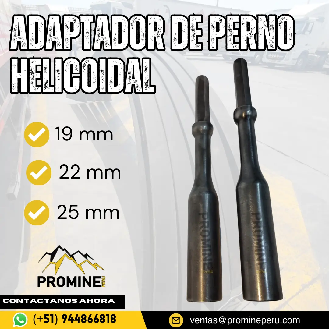ADAPTADOR DE PERNO HELICOIDAL - 19MM 22MM Y 25MM - PROMINE 