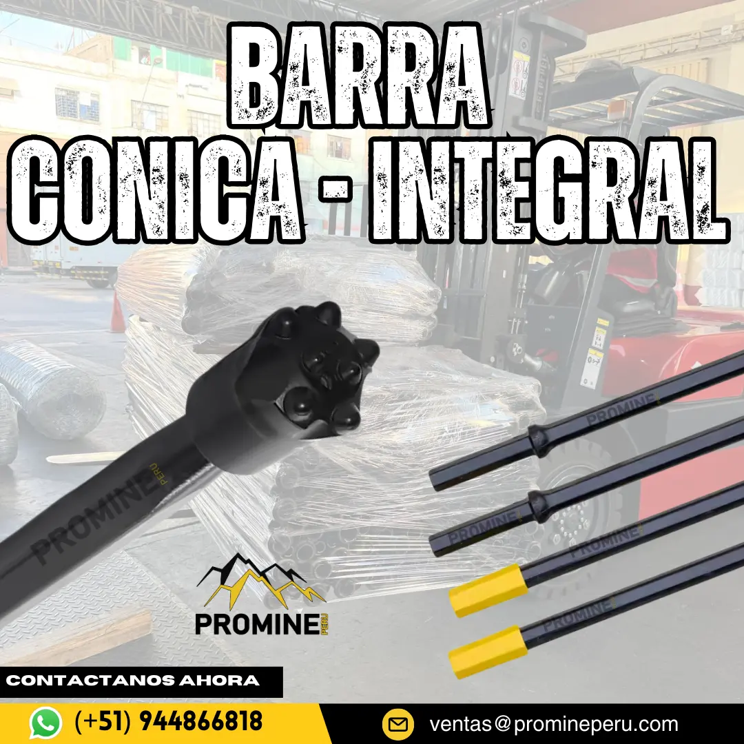 BARRA CONICA E INTEGRAL - VARILLA DE PERFORACION - PROMINE