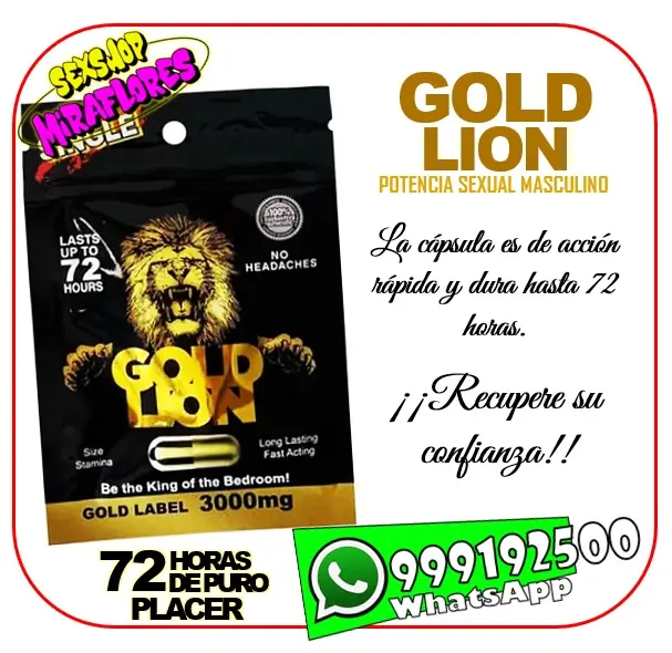 GOLD LION - CAPSULA DE POTENCIA SEXUAL - SEXSHOP MIRAFLORES