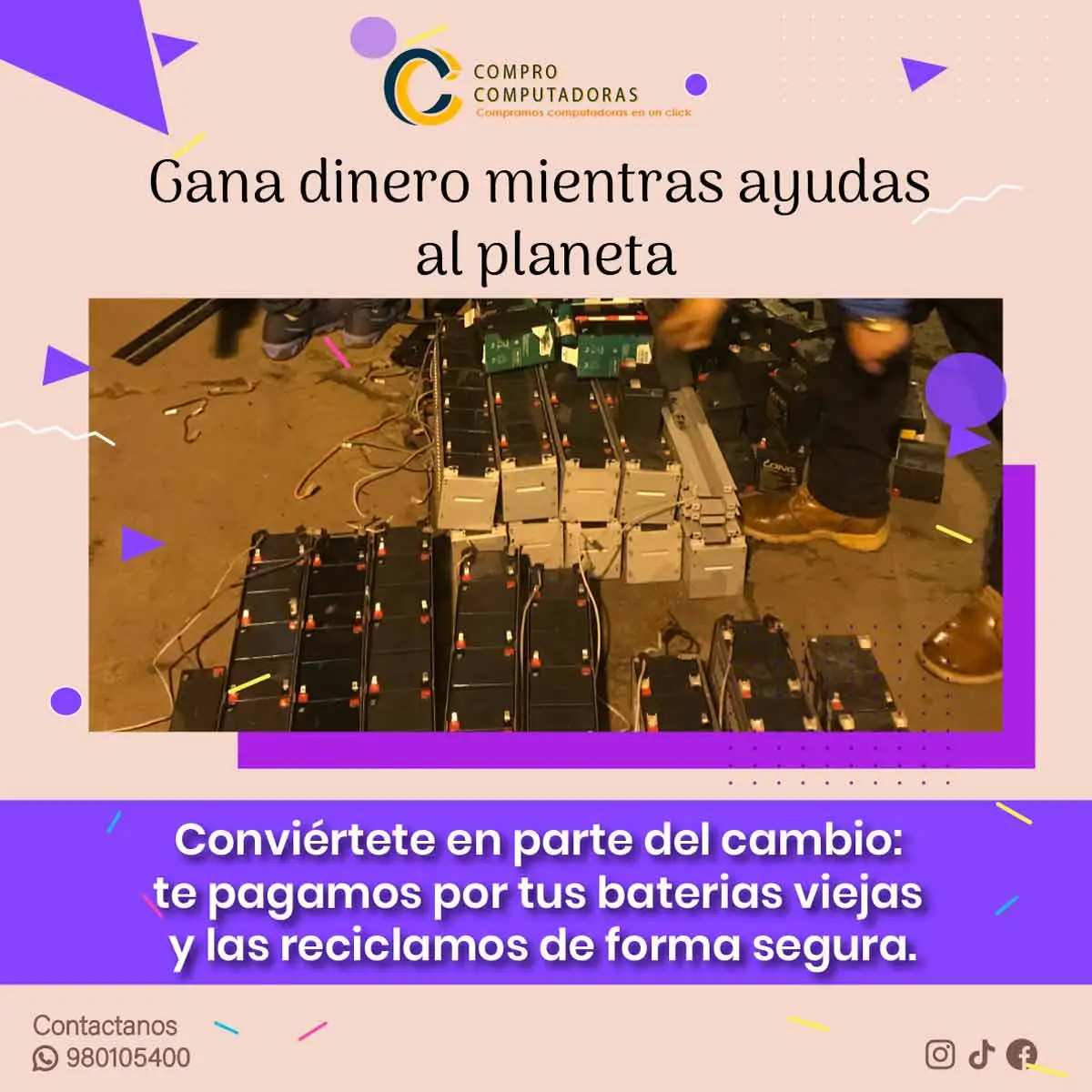 Transforma tu equipo viejo en efectivo. 