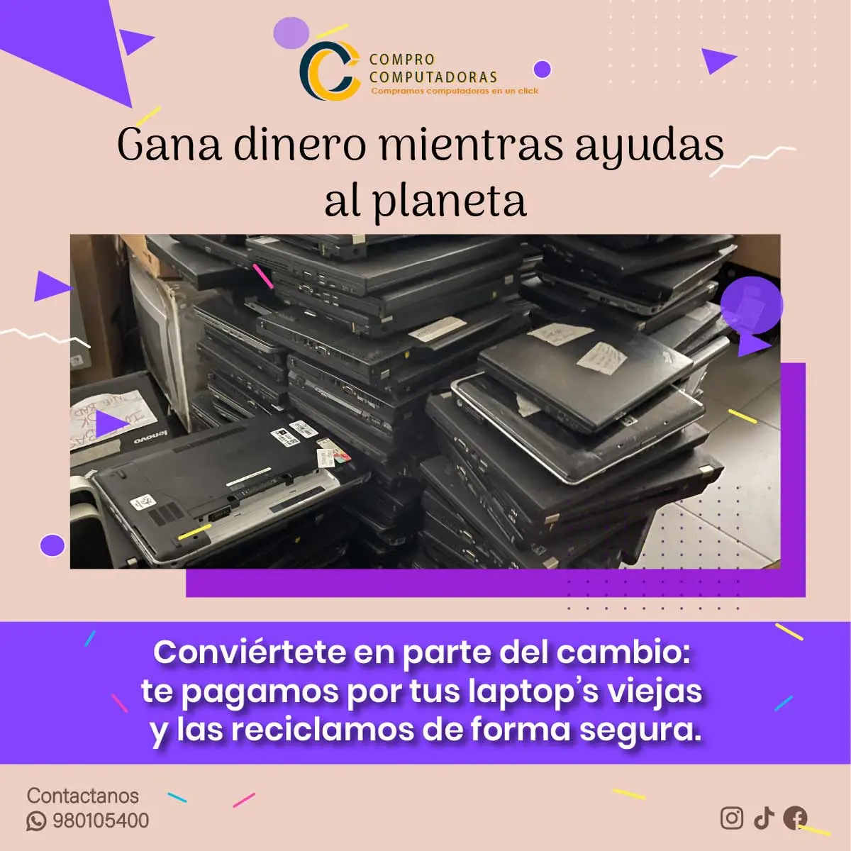 Recicla tus dispositivos electrónicos y recibe un pago rápid