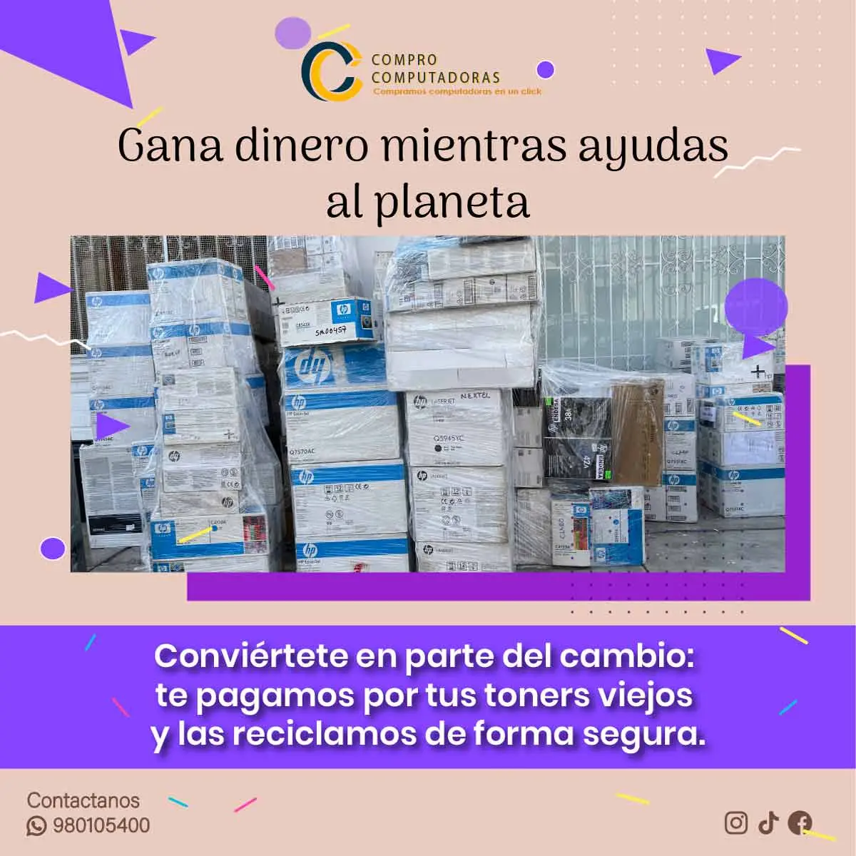 Tu equipo viejo tiene valor. Recíclalo y recibe pago 