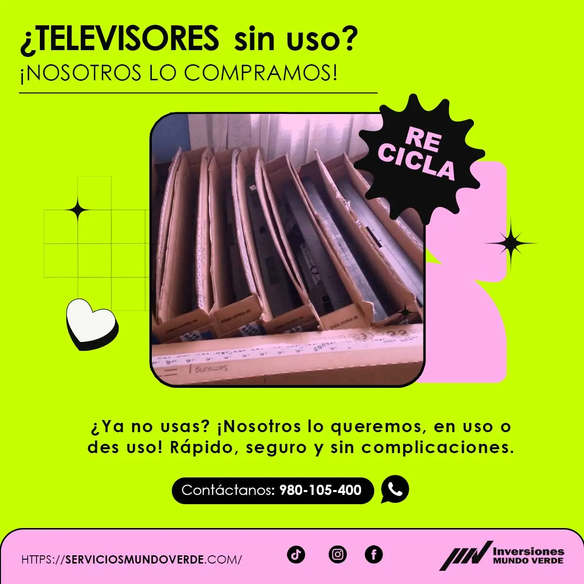  Tienes televisores que ya no usas Te los compramos 