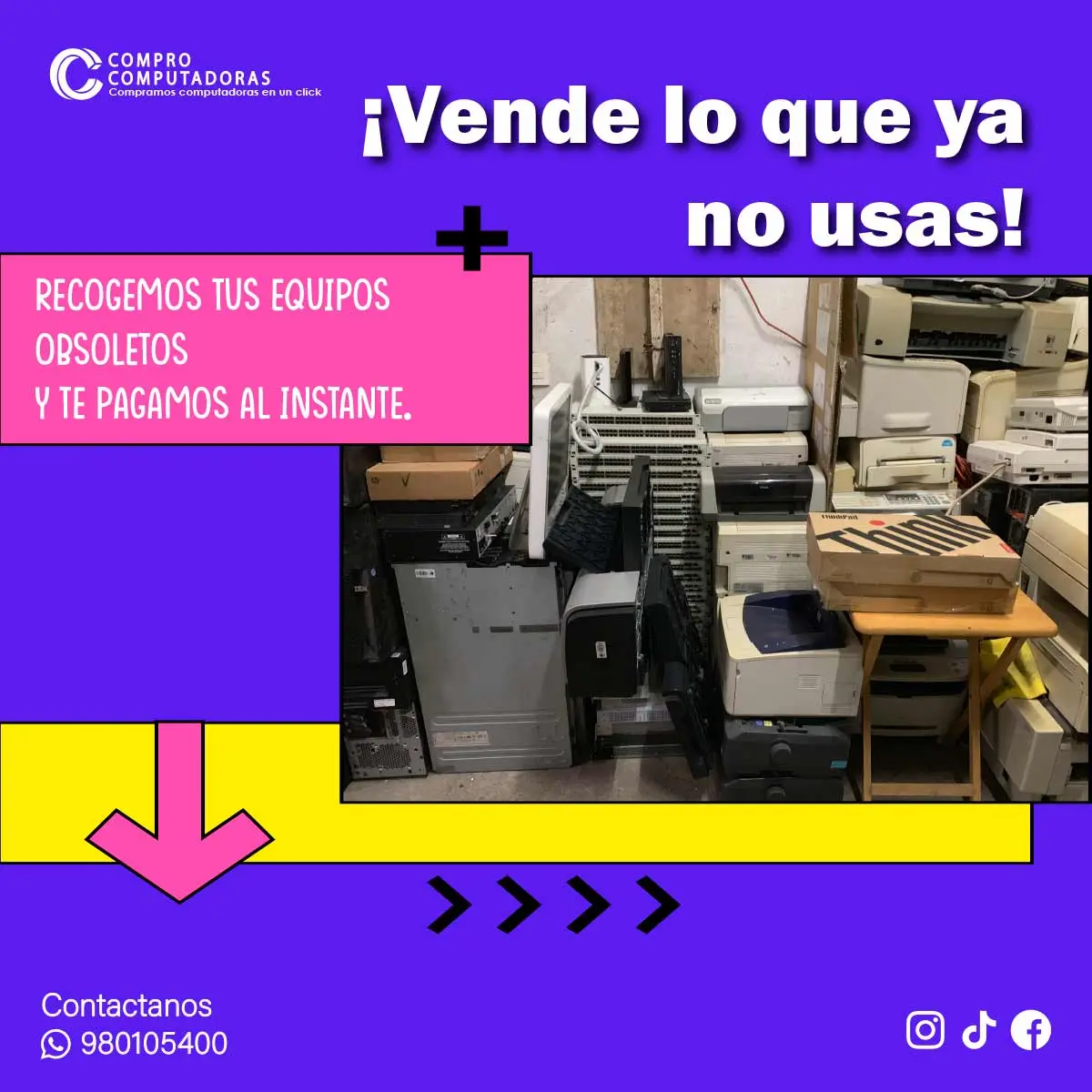Haz espacio en tu oficina Recicla tus equipos electrónicos