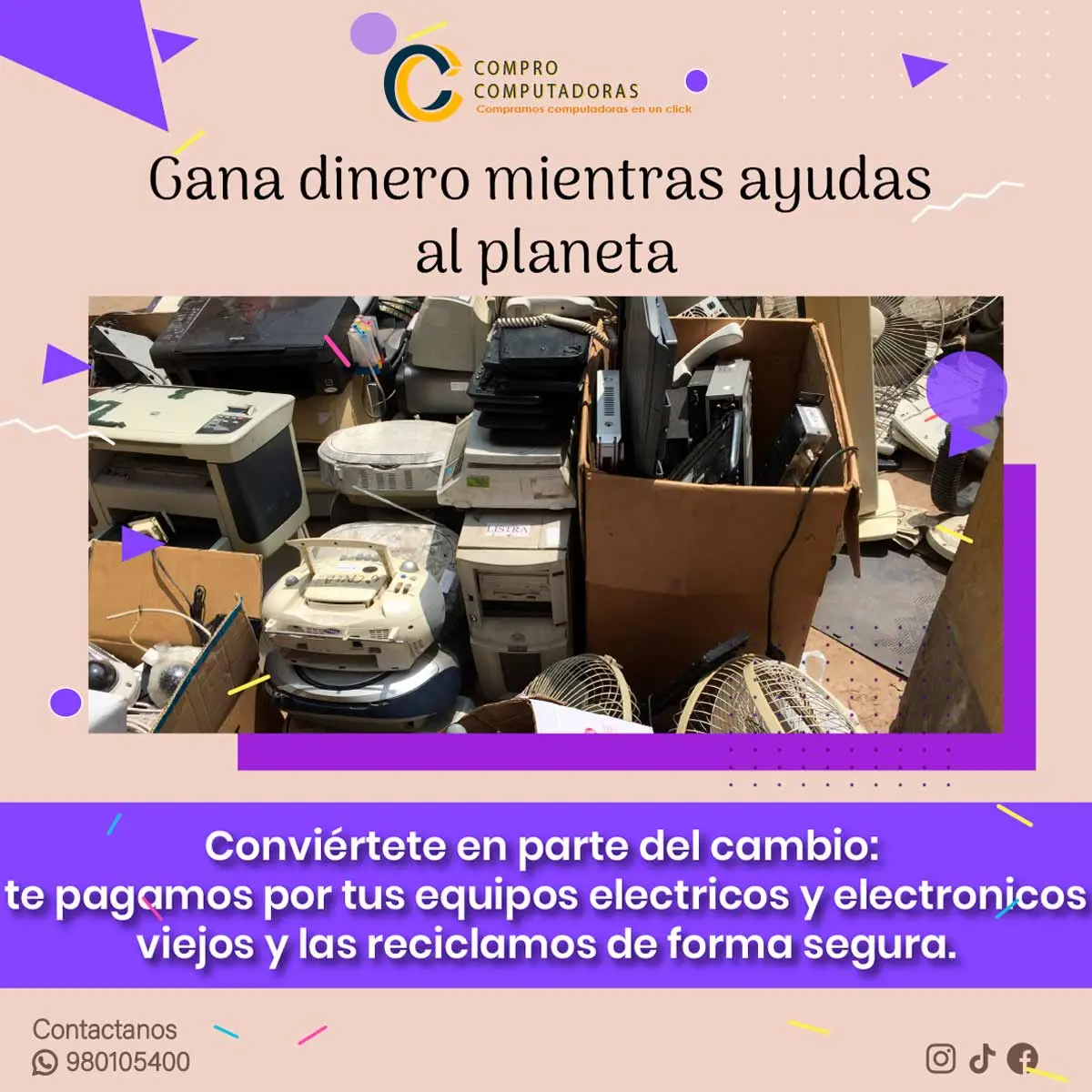 COMPRAMOS EQUIPOS ELECTRICOS Y ELECTRONICOS 