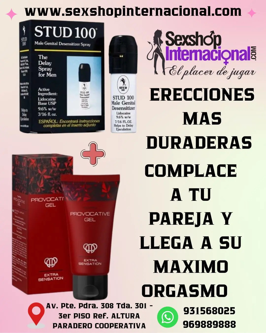 PROVOCATIVE GEL EXTRA SENSATION STUD 100 SPRAY RETARDANT