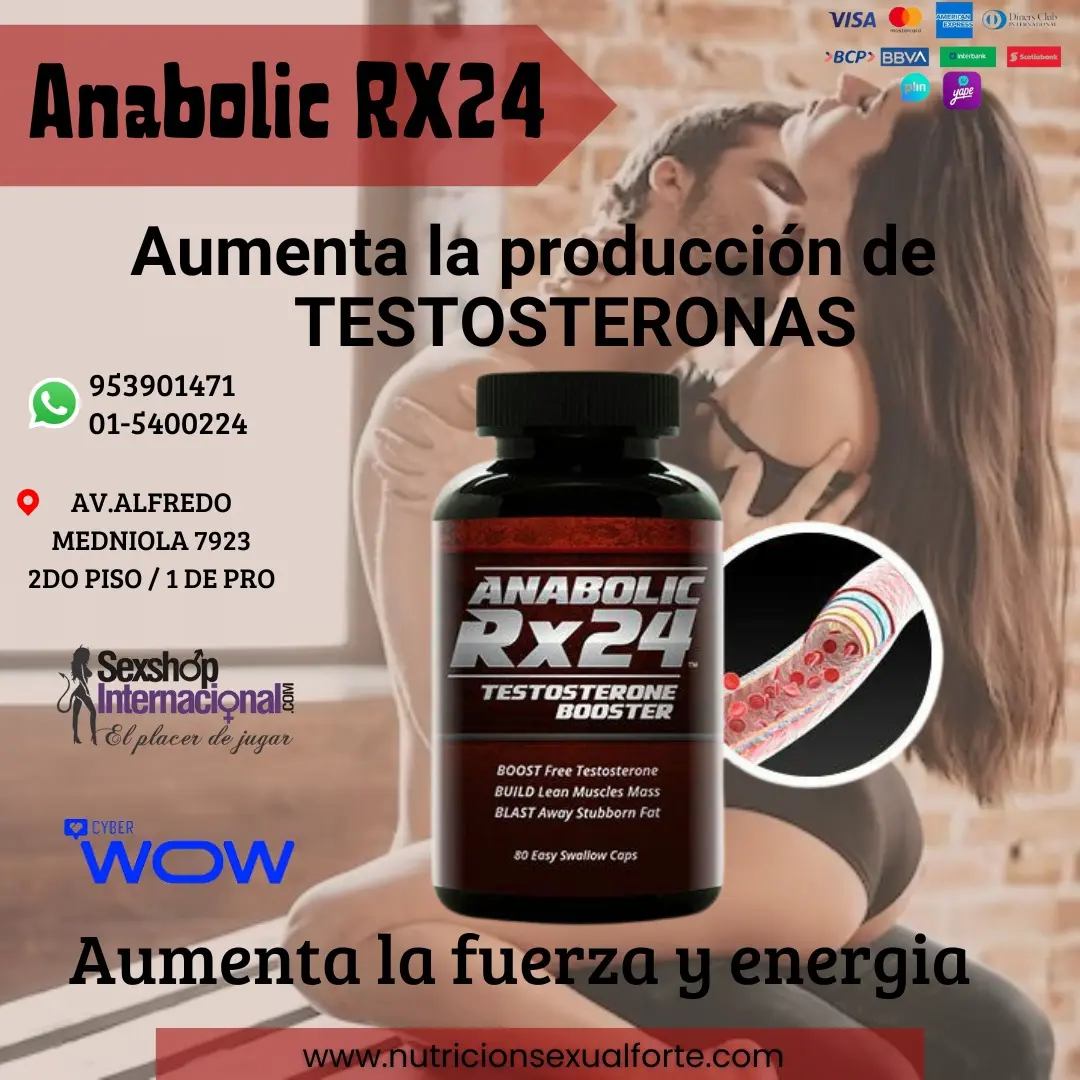 AUMENTO DE TESTOSTERONA ANABOLIC RX24 FUERZA Y ENERGIA