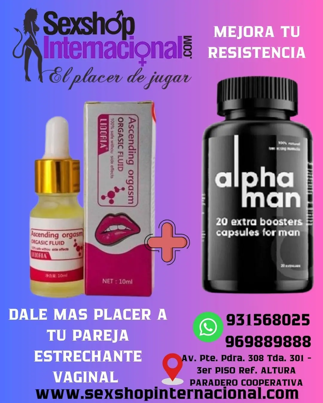 LIDORIA GEL DE ORGASMO ASCENDING ALPHAMAN 20 CAPS ORIGINAL