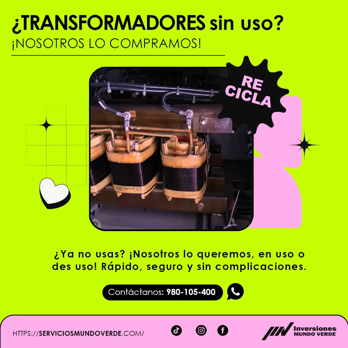 COMPRAMOS TRANSFORMADORES