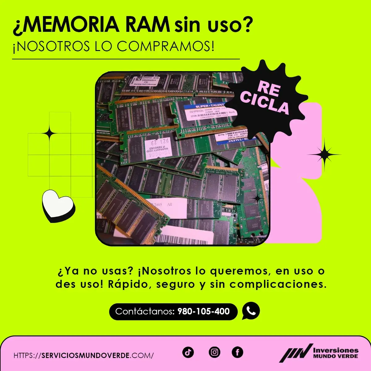 COMPRAMOS MEMORIAS RAM