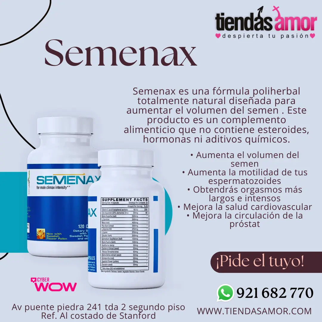 Semenax 90 pastillas Disfrutarás de la GRAN acción de bombeo