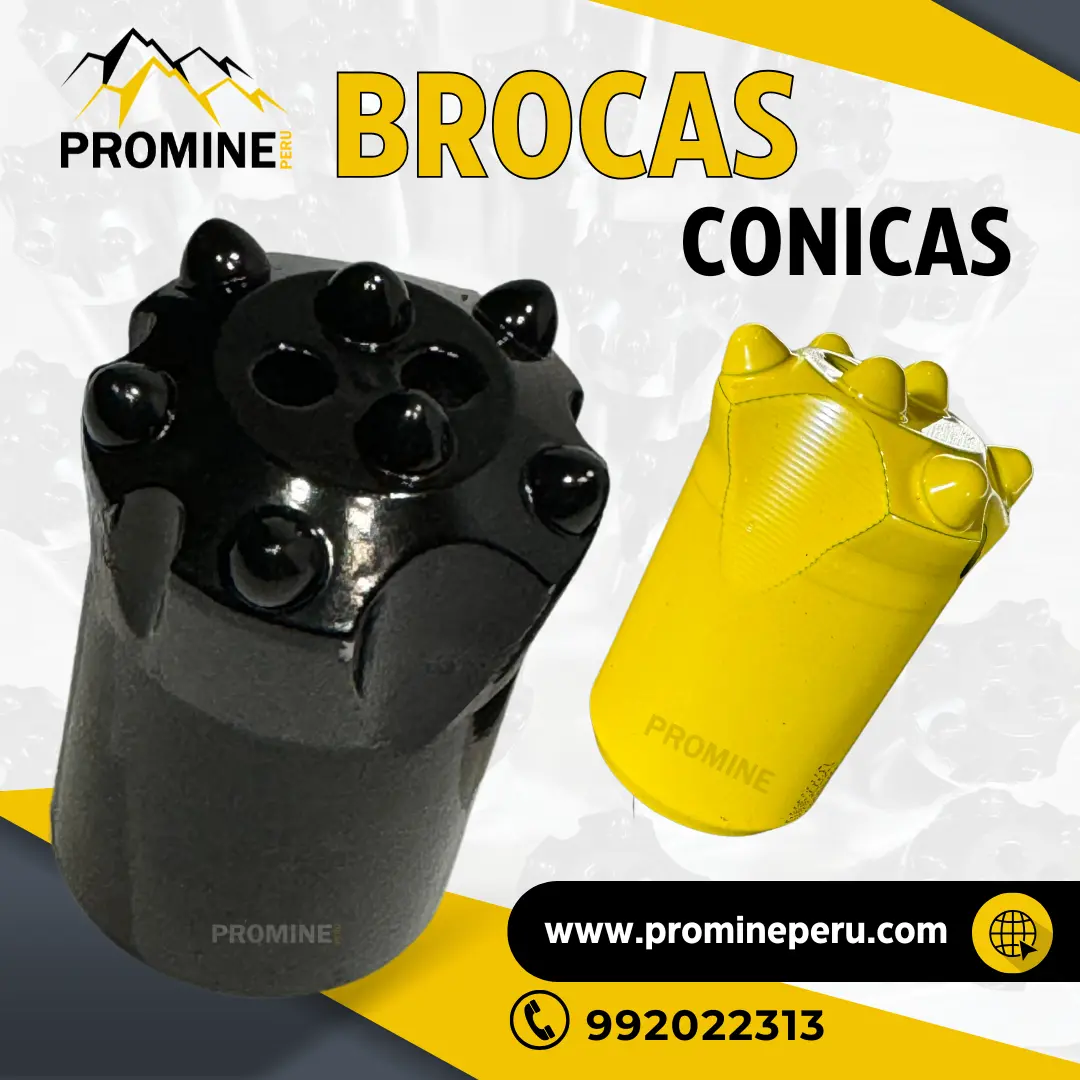 BROCAS CONICAS MINERIA ARTESANAL 36 MM 34 MM Y 38 MM 