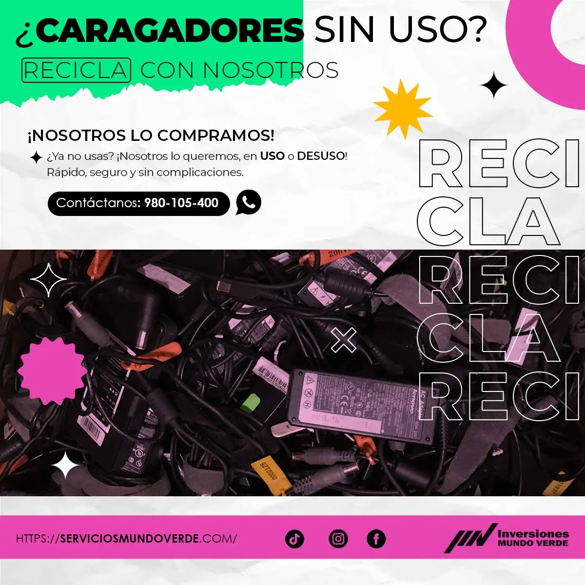  Compramos tus cargadores en desuso 