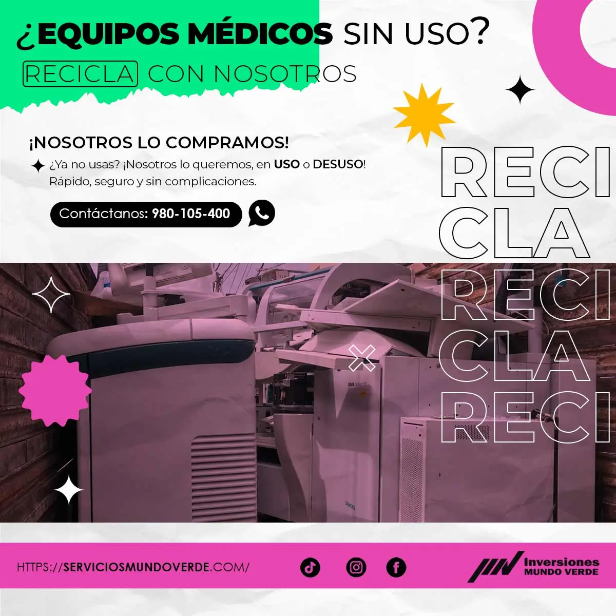  Compramos tus equipos médicos en desuso 