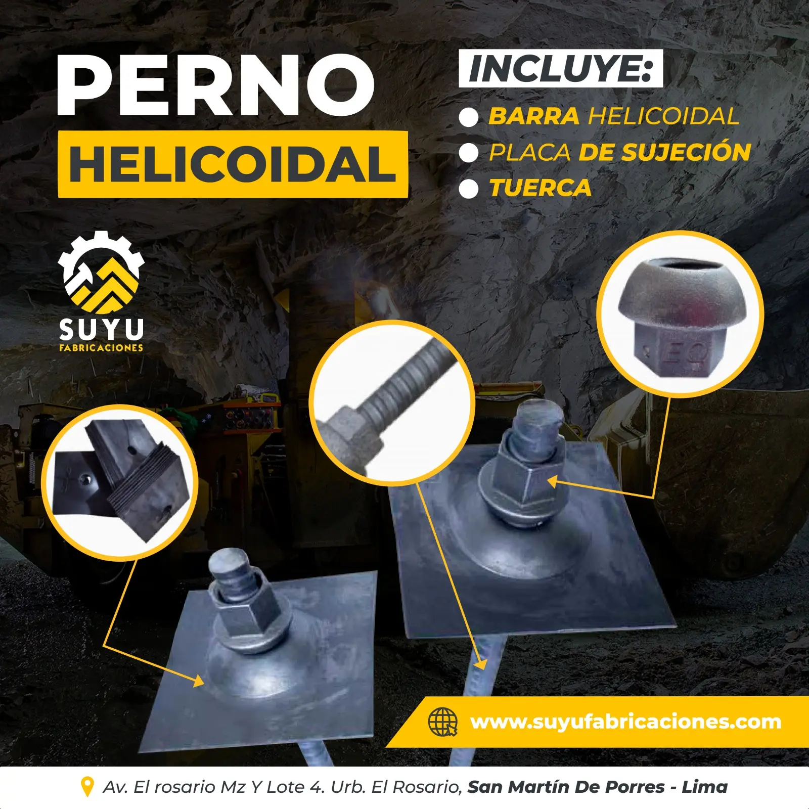 PERNO HELICOIDAL SUYU FABRICACIONES. 