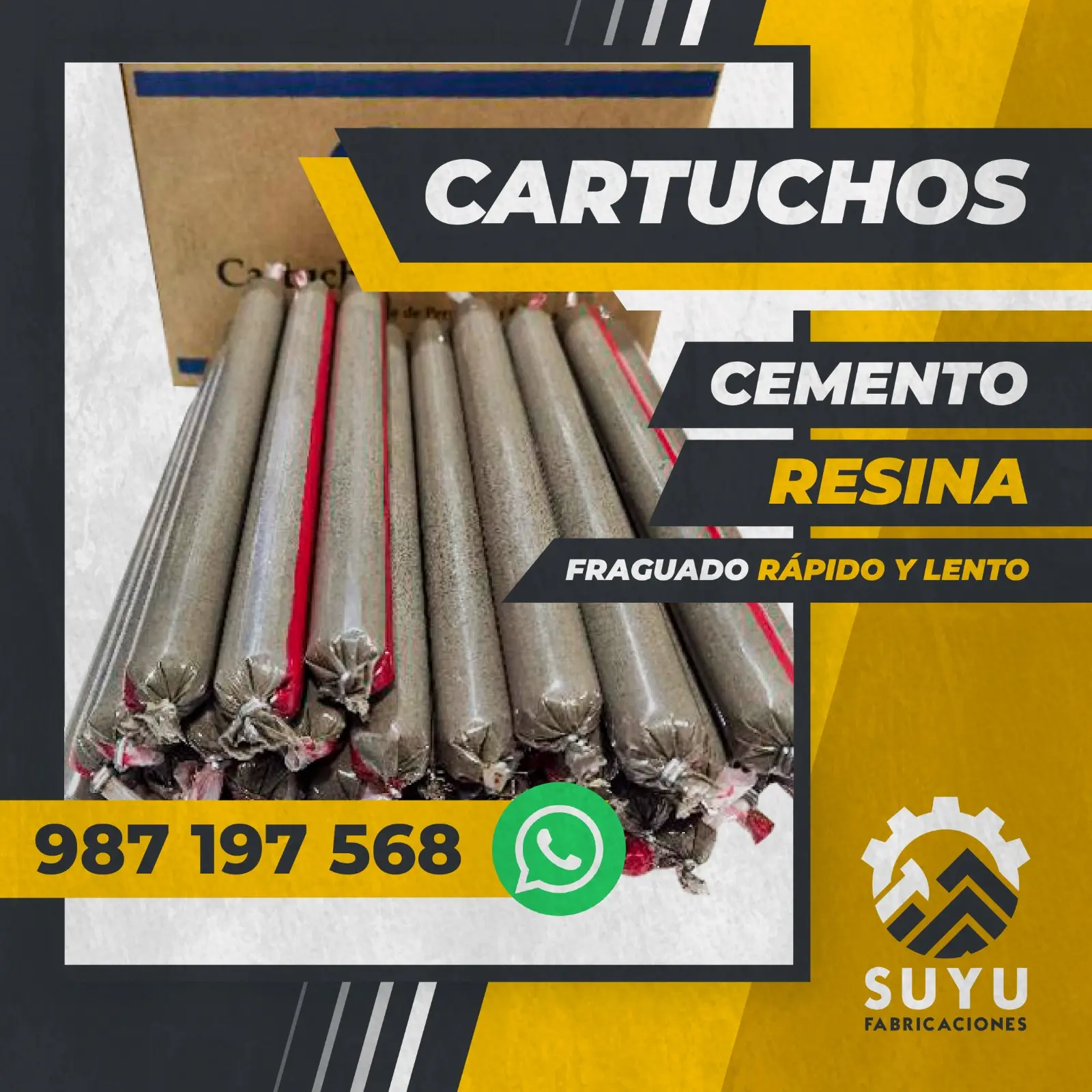 CARTUCHO DE RESINA Y DE CEMENTO SUYU FABRICACIONES 