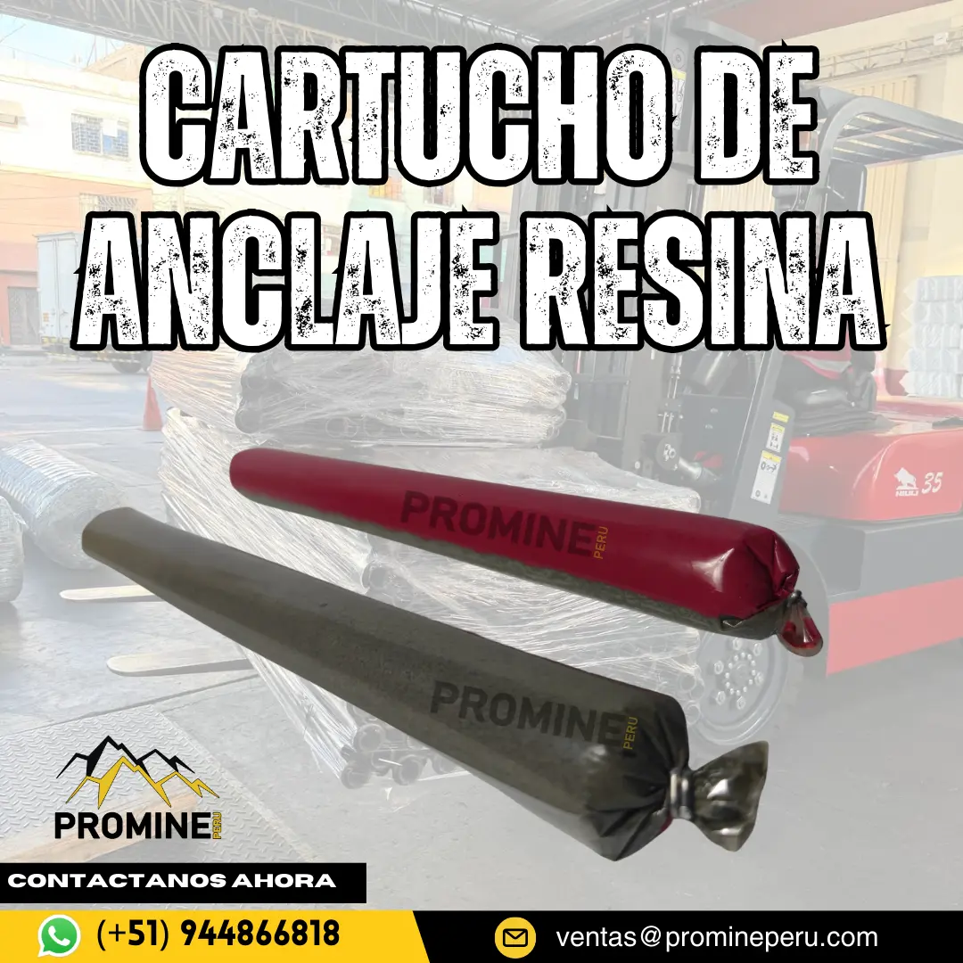 CARTUCHO DE RESINA . FIJACION DE PERNO . PROMINE . MINA 