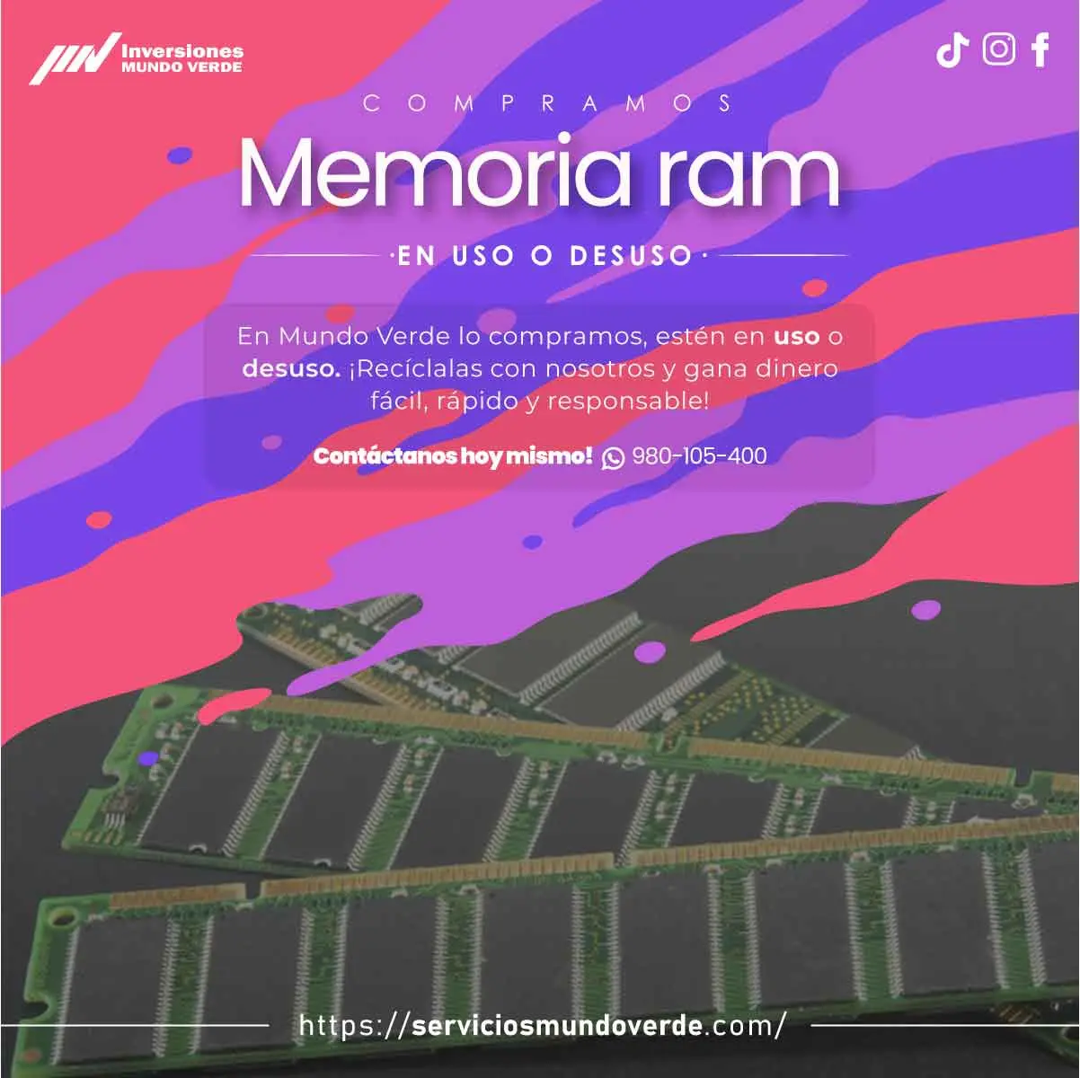 COMPRAMOS MEMORIAS RAM