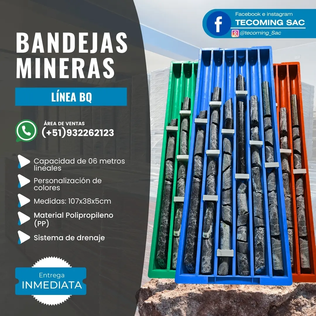 Bandejas Mineras BQ Almacenaje y Organización de Muestras