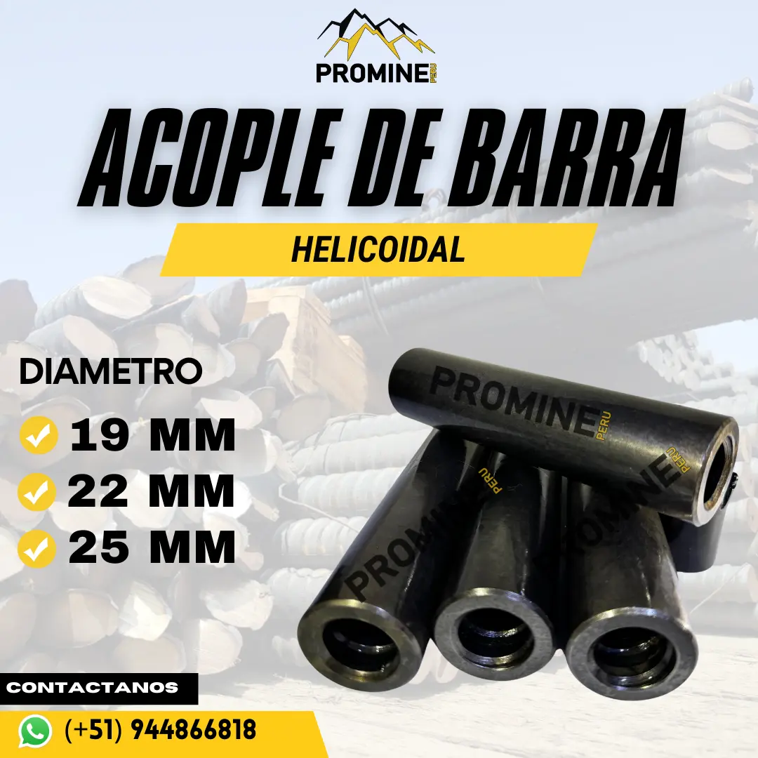 ACOPLES PERNO HELICOIDAL UNION DE BARRA PROMINE 