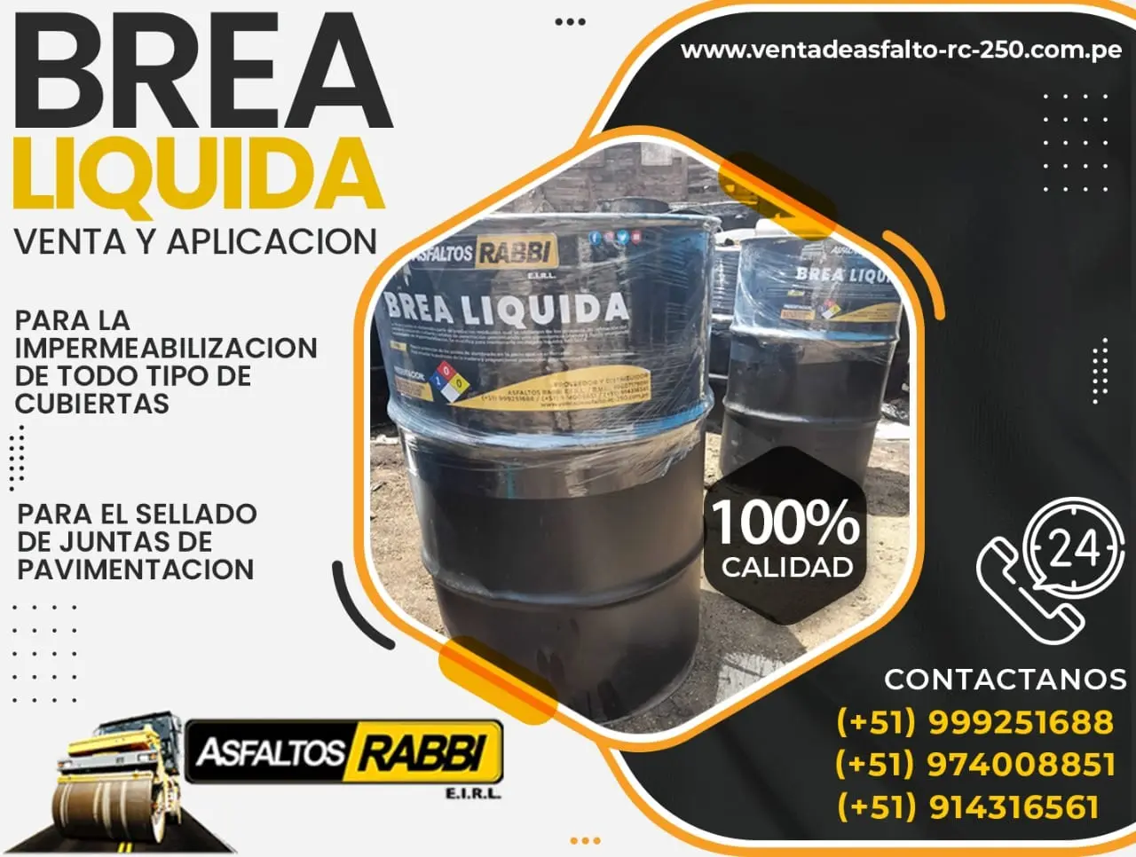 VENTA DE ASFALTO RC-250 EMULSIONES ASFALTICAS ALQUITRAN