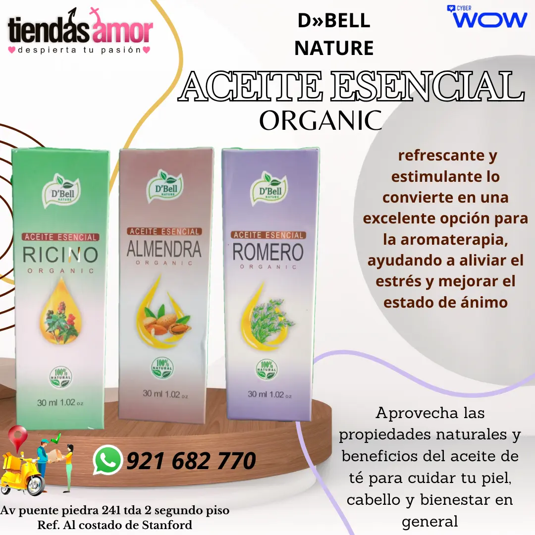 Aceite De Romero y ALMENDRA RICINO ESENCIAL ORGANIC