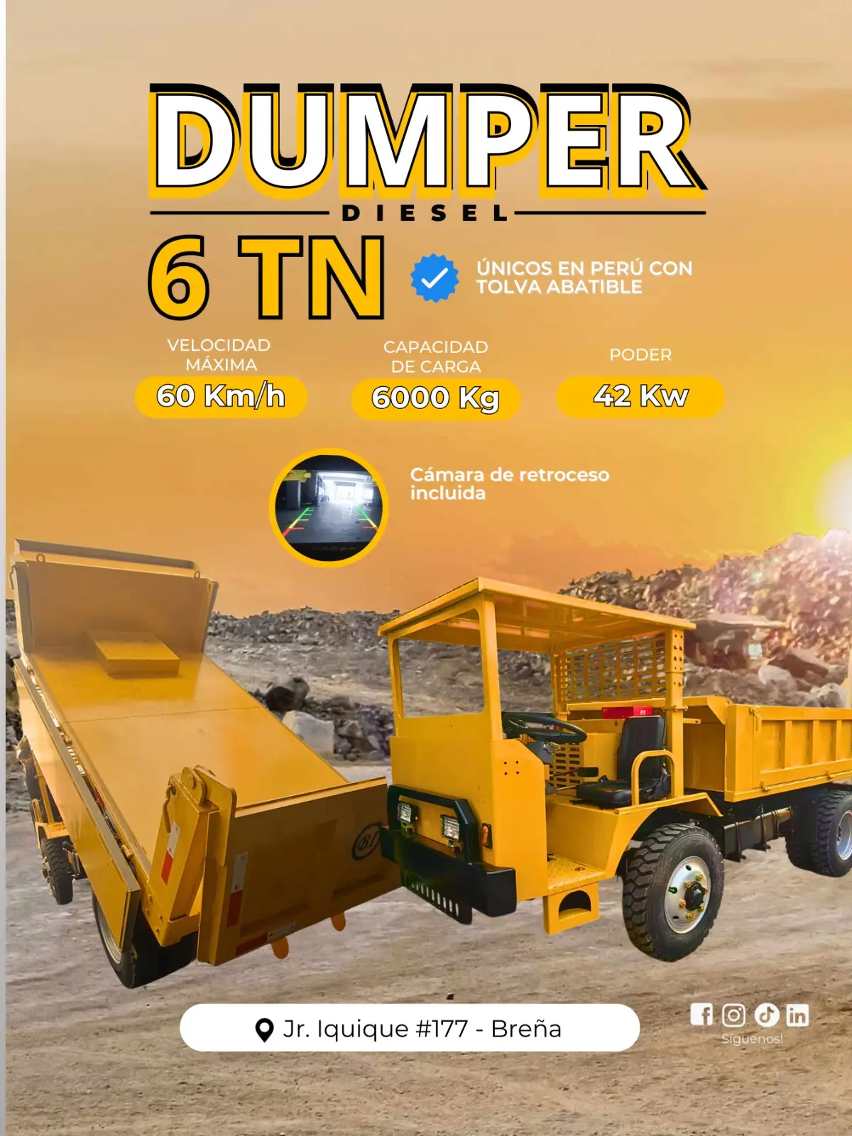 Dumper diesel de 6 toneladas