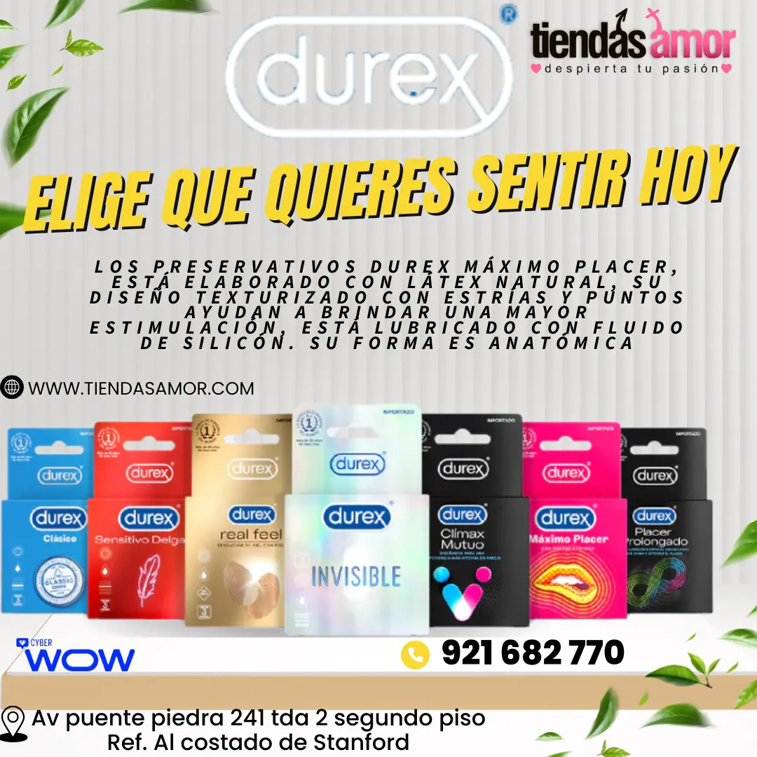 Preservativos Durex aquí para ayudarte a encontrar el condón