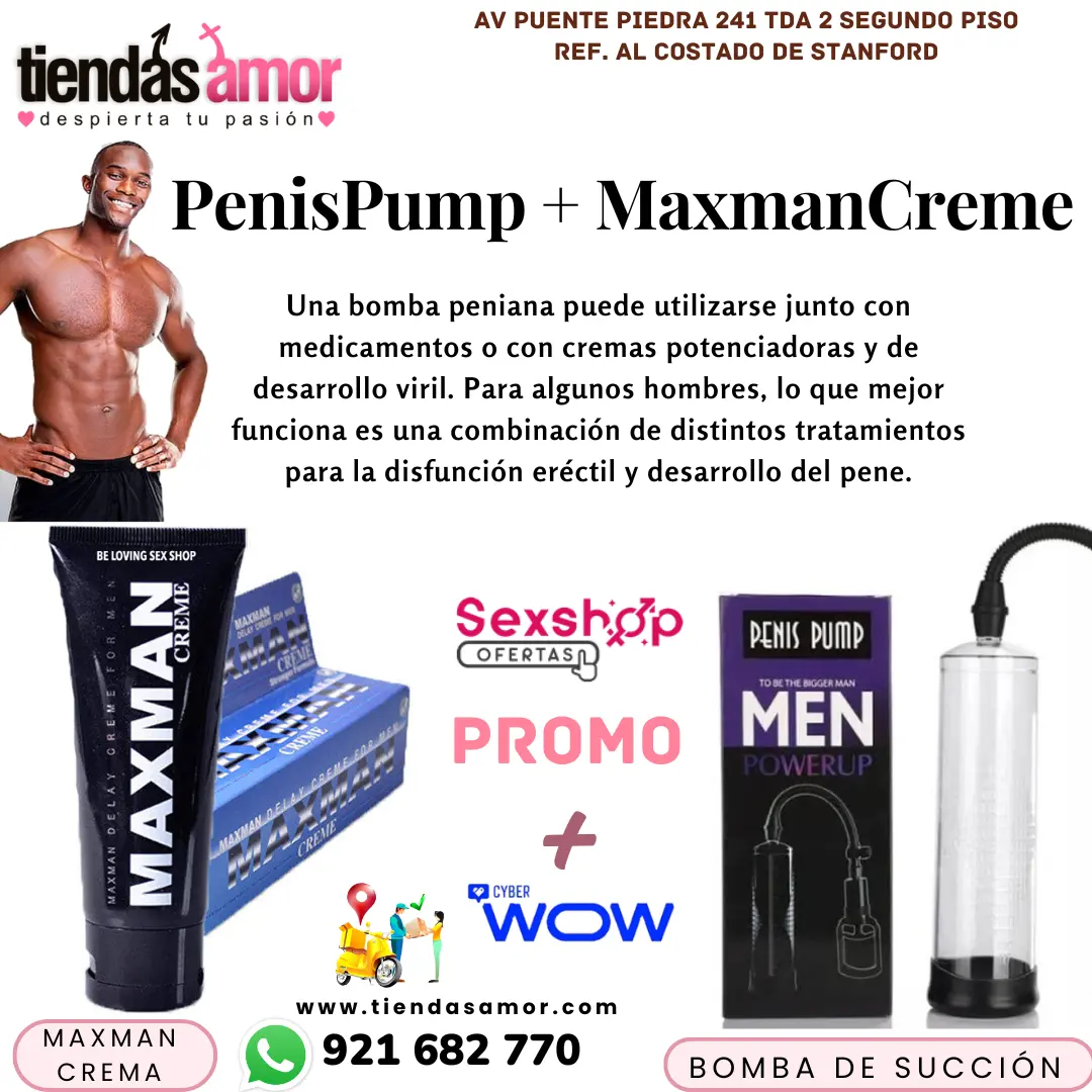 Bomba de succión penis pump men Maxman Crema 