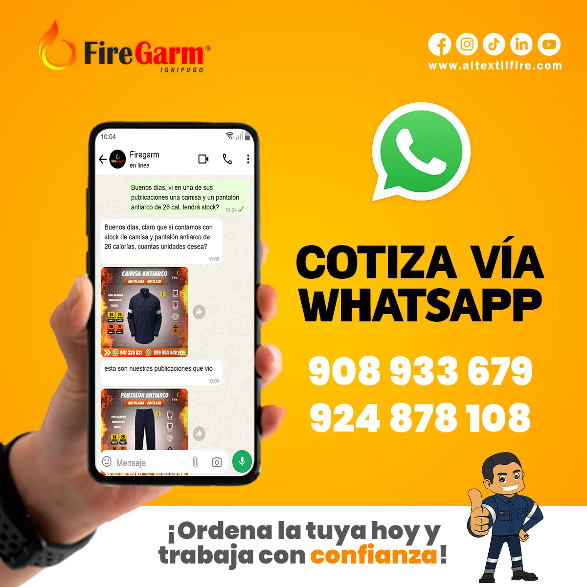 CAMISA IGNÍFUGA ANTIFLAMA ARCFLASH DE 12 CALORIAS 