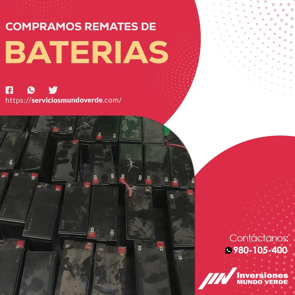  Dinero por tus baterías usadas 