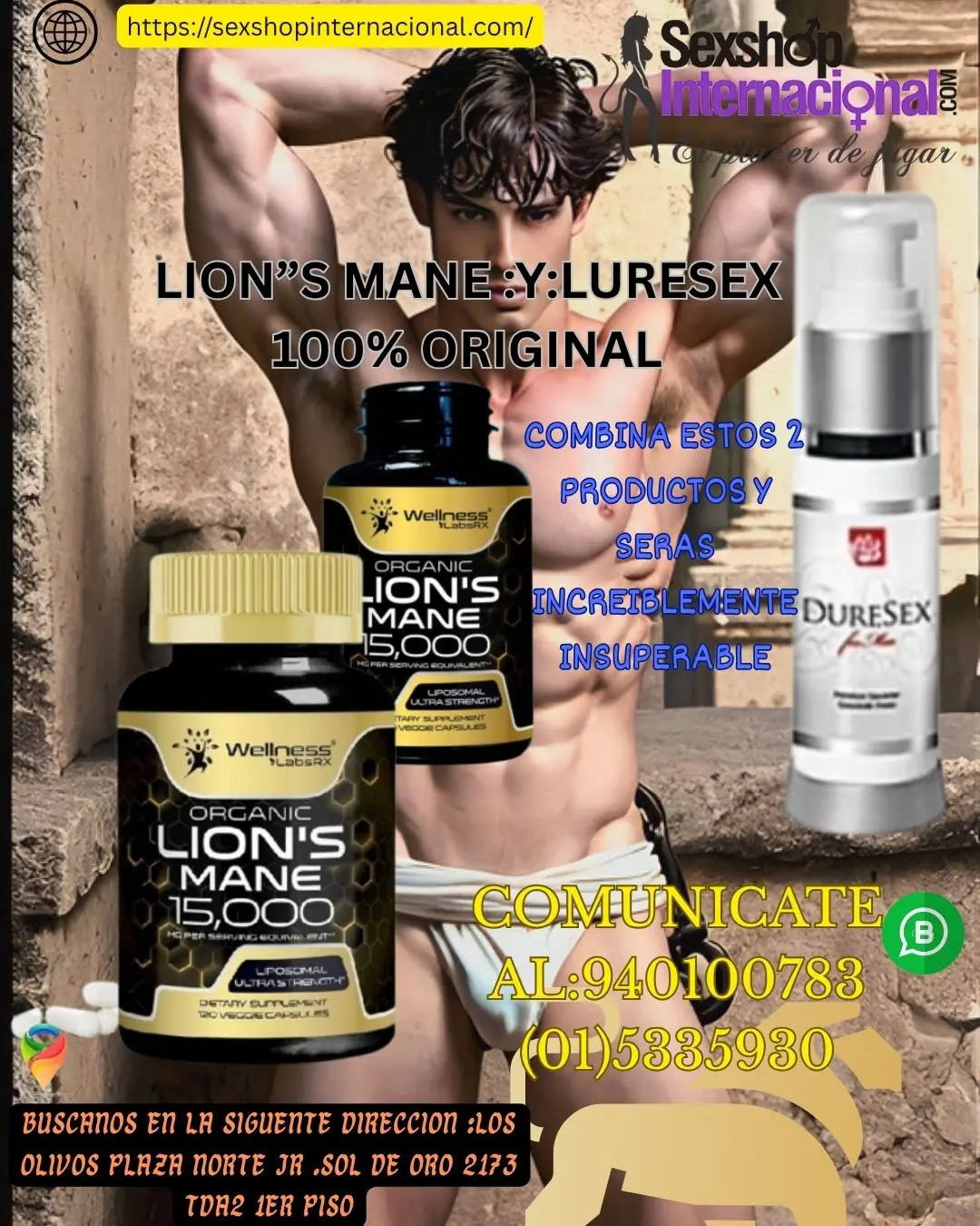 LION S MANE Y DURESEX 100 ORIGINAL