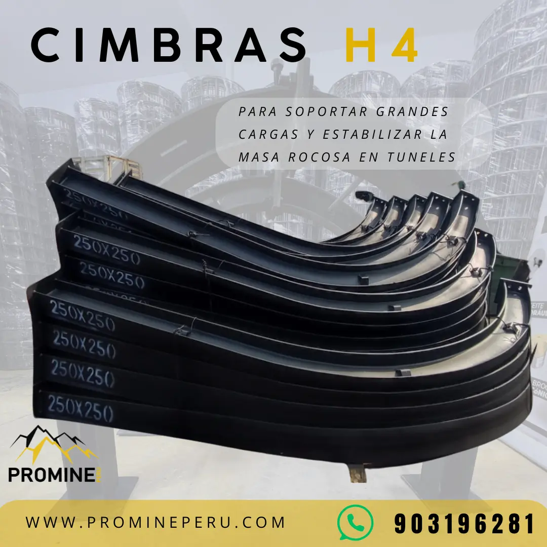 Cimbra Viga H4-H6 para Sostenimiento en Minería Subterránea