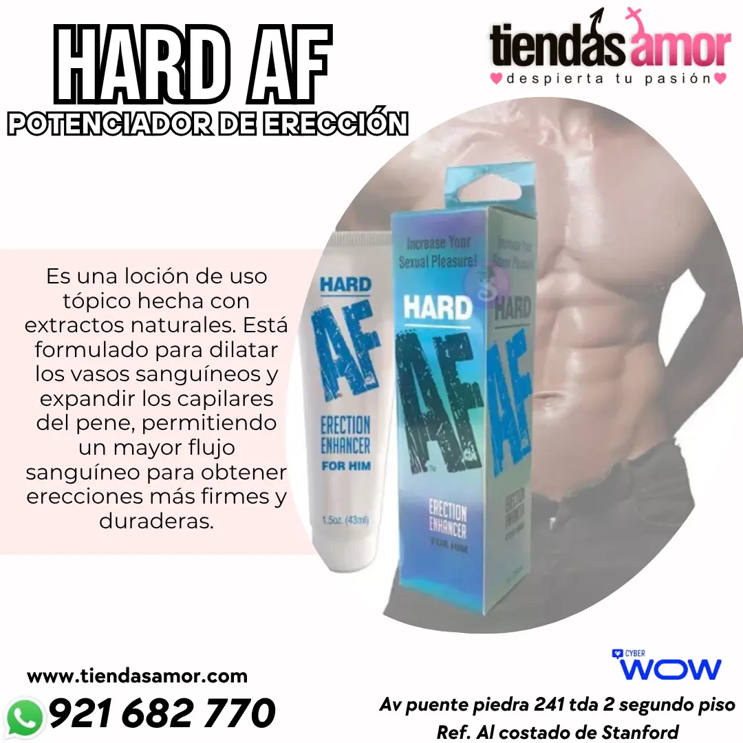 Hard Af Potenciador de Erección Aumenta tu placer sexual