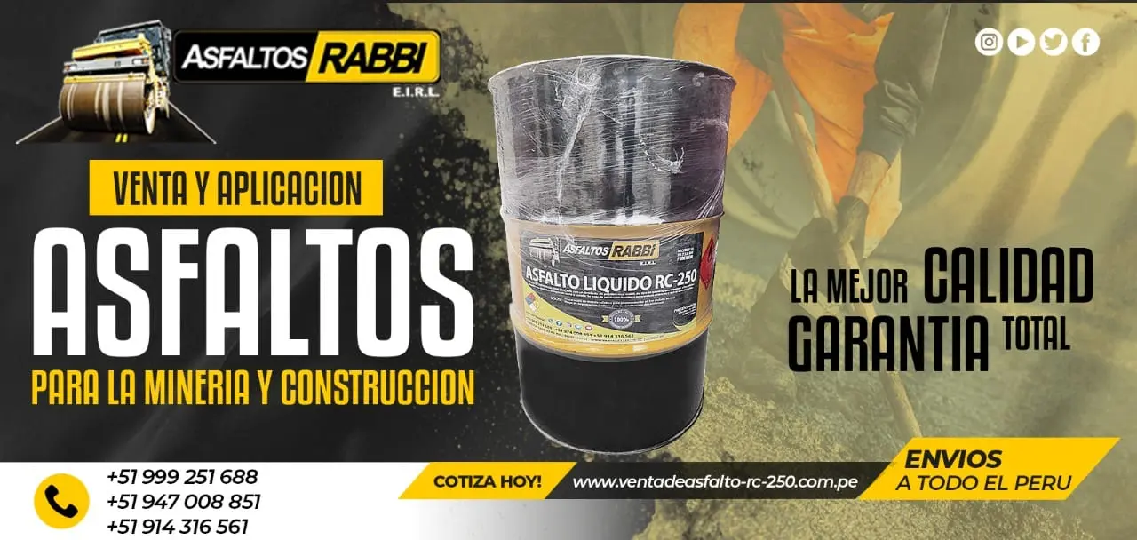 ASFALTO LIQUIDO RC-250 BREA LIQUIDA EMULSION ASFALTICA PEN
