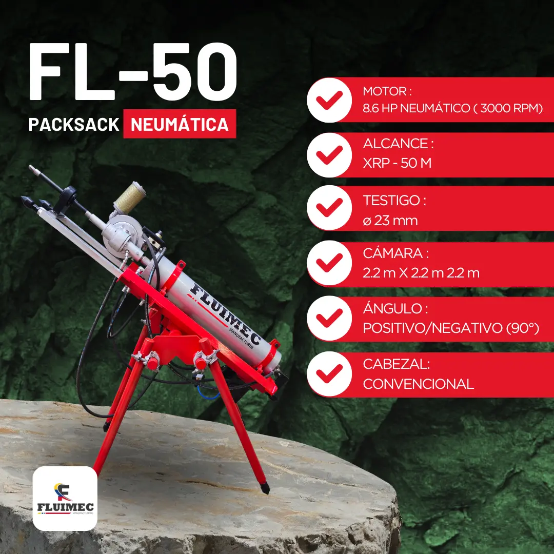 PACKSACK NEUMÁTICA FL50 trabajos en superficie 