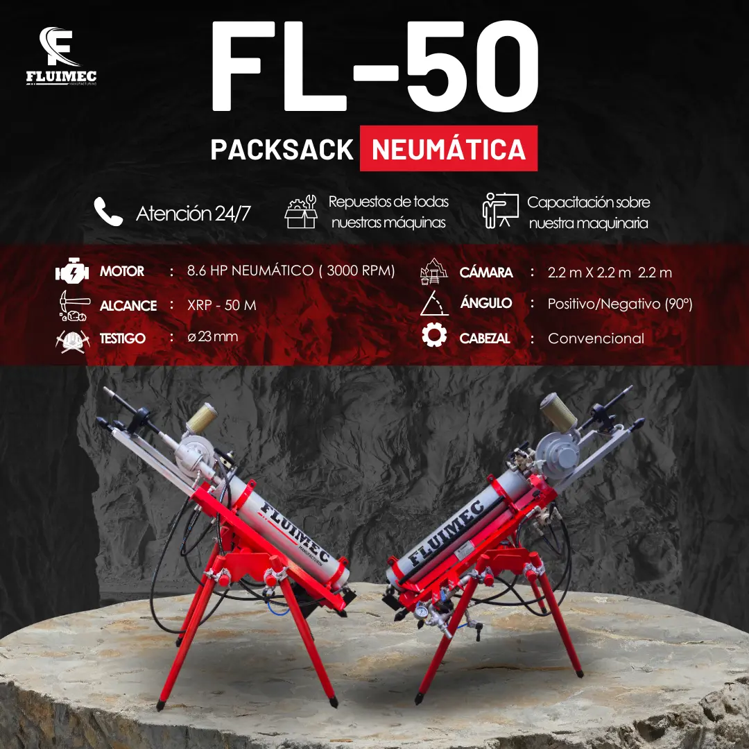 PACKSACK NEUMÁTICA FL50 trabajos en superficie 
