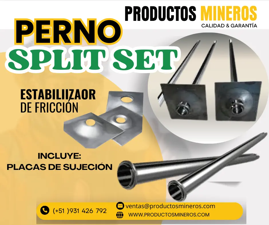 PERNOS SPLIT SET - LIMA - PRODUCTOS MINEROS 