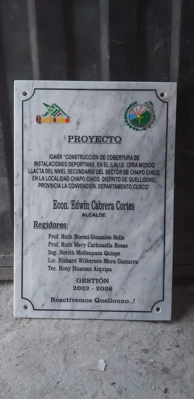 LAS MAS RECONOCIDAS PLACAS DE MÁRMOL PARA INAUGURACIÓN OBRAS