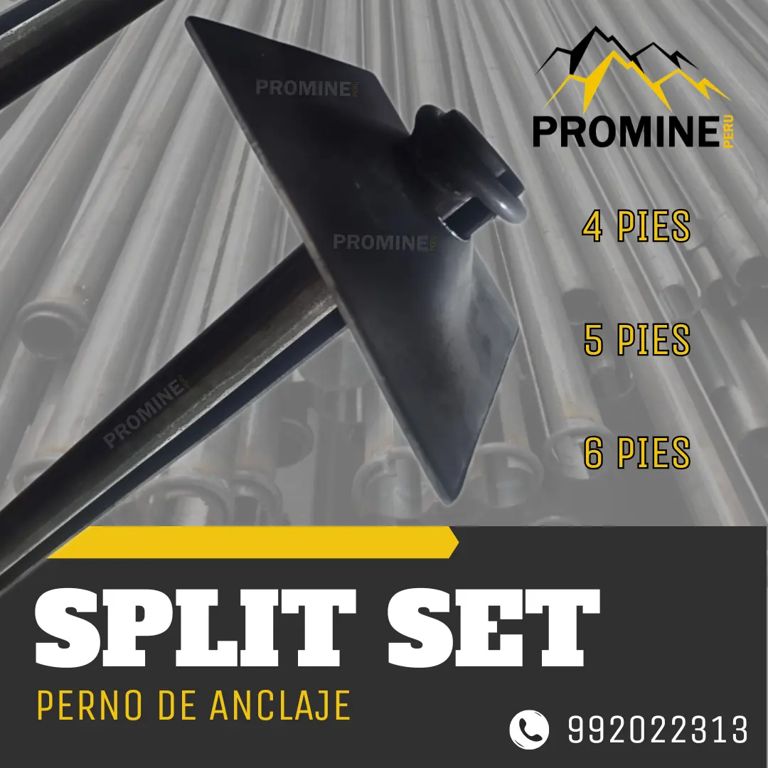 SPLIT SET PERNOS DE ANCLAJE MINERIA 