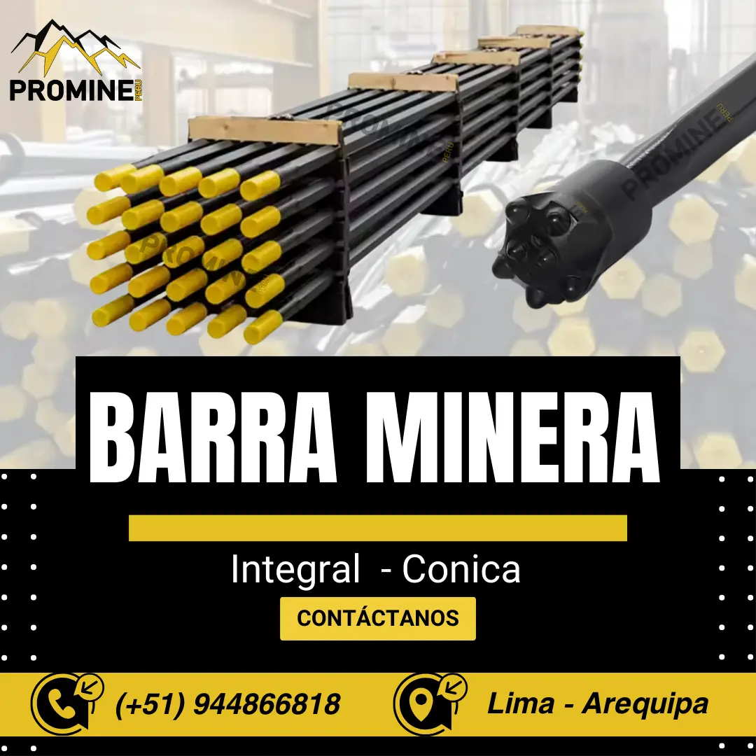 BARRA MINERA DE ACERO . CONICA . INTEGRAL . PROMINE 