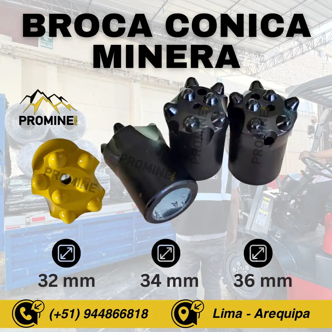 BROCA CONICA . PROMINE . PERFORACION EN MINA 