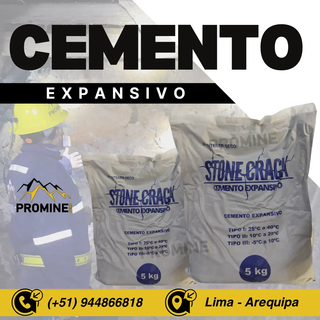 BOLSA DE CEMENTO EXPANSIVO . PROMINE . LIMA 