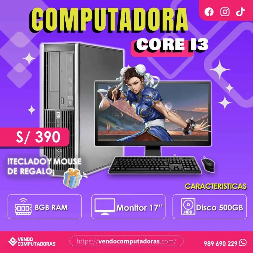 Computadora lista para trabajar Con Garantía 