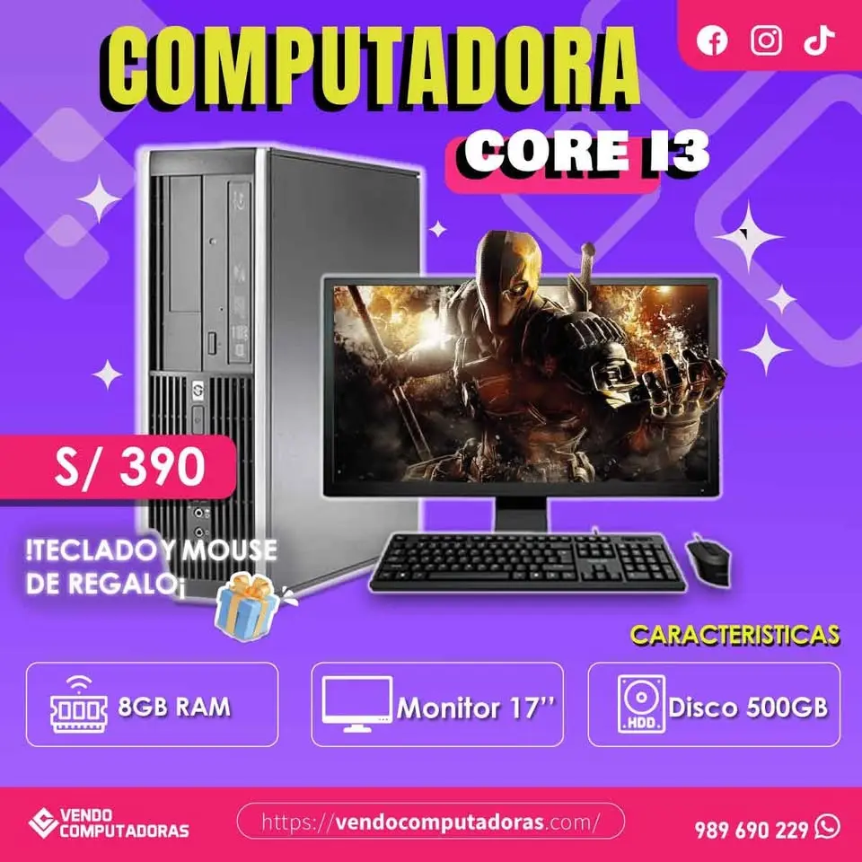 Computadora lista para trabajar Con Garantía 