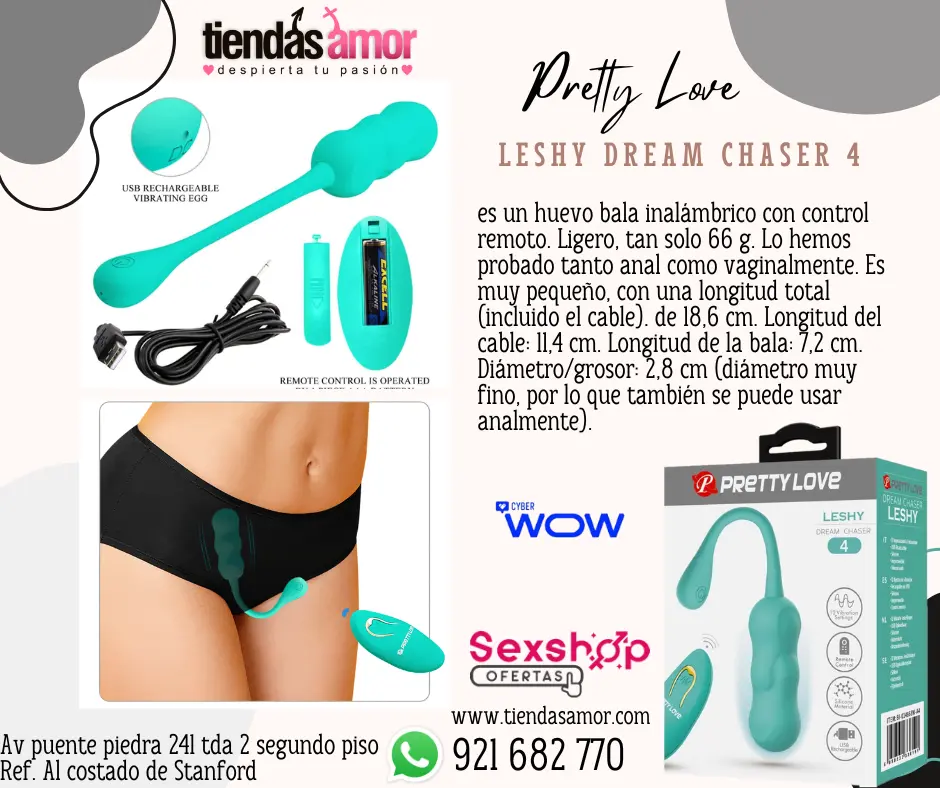 Pretty Love Leshy Dream Chaser 4 es un huevo bala inalámbri