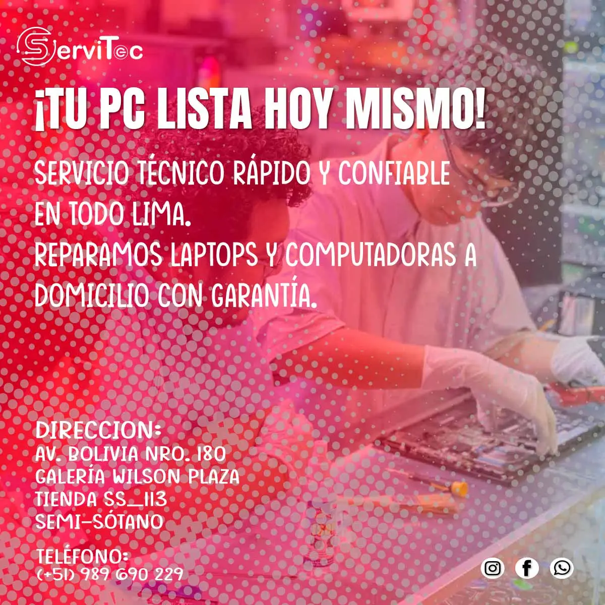 SERVICIO TÉCNICO A DOMICILIO EN LIMA